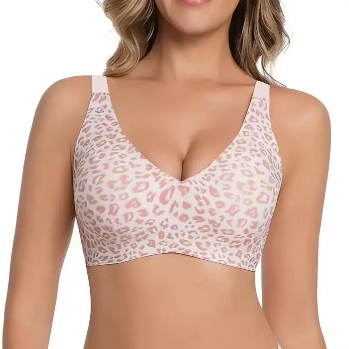 Soutien-gorge personnalisé sur mesure à imprimé léopard avec fermeture à 4 rangées de crochets
