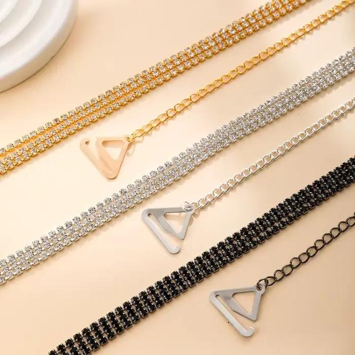 Bretelles de soutien-gorge en strass pour femmes