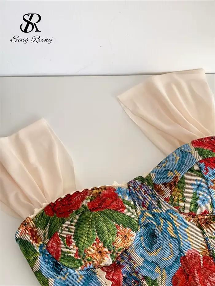 SINGREINY femmes sangle Vintage Lingerie Camisole sans manches à lacets dos nu Mini haut américain rétro mince Sexy imprimé débardeur