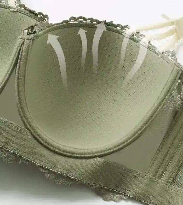Soutien-gorge push-up en dentelle brodée pour femmes