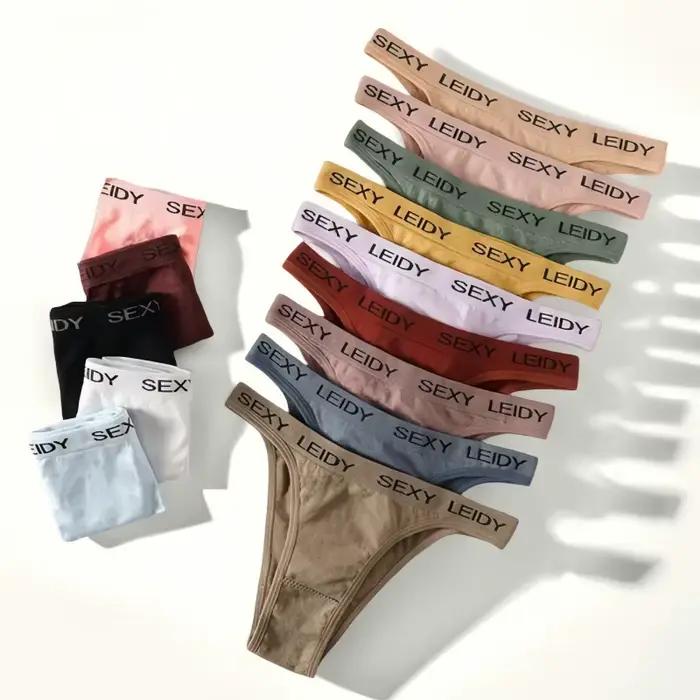 1Pc culotte brésilienne femmes sous-vêtements sans couture femme lettre impression caleçon taille haute slips Lingerie confortable sport intimes