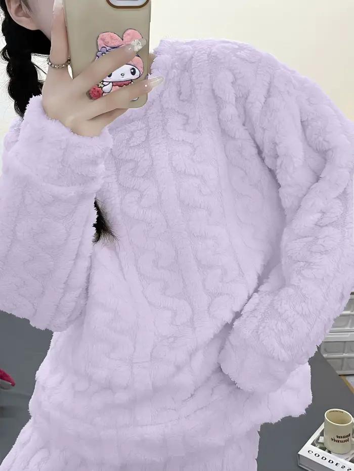 Ensemble pyjama en velours pour femme