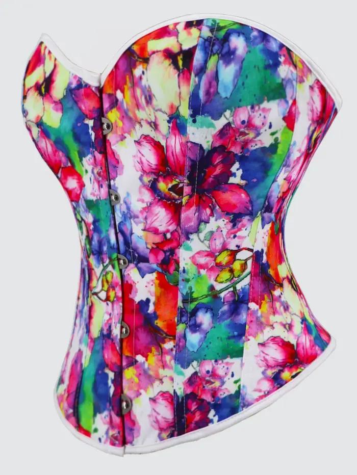 Corset camouflage en mousseline pour femme