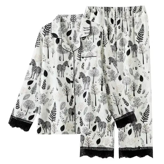 Pyjama imprimé zèbre pour femme