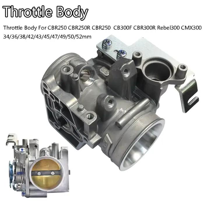 Boîtier de papillon pour carburateur CBR250 250R CBR250 CB300F CBR300R Rebel300 CMX300 34/36/38/42/43/45/47/49/50/52mm