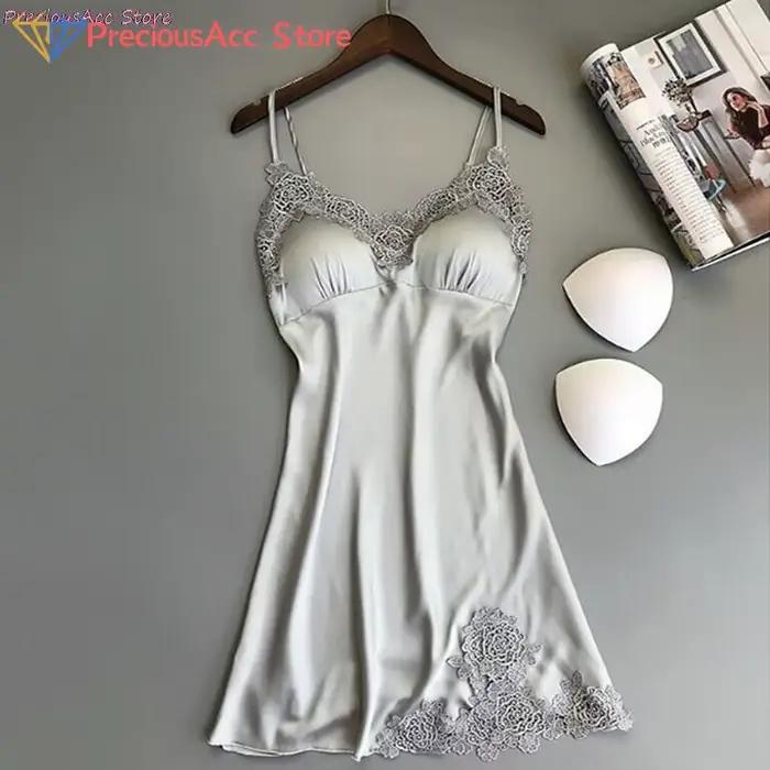 Chemise de nuit sexy en dentelle pour femmes