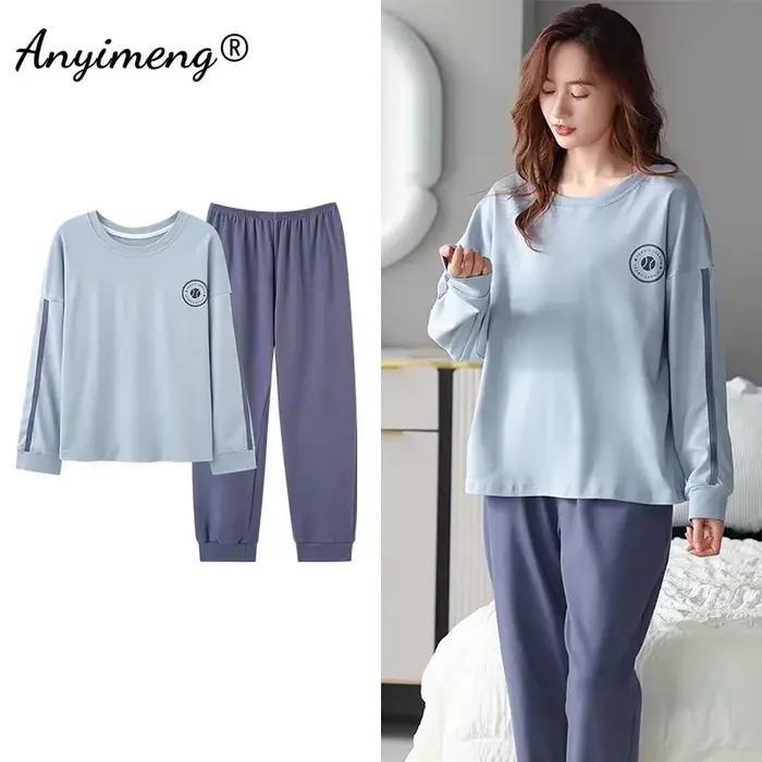 Ensemble de pyjama en coton à imprimé floral pour femmes