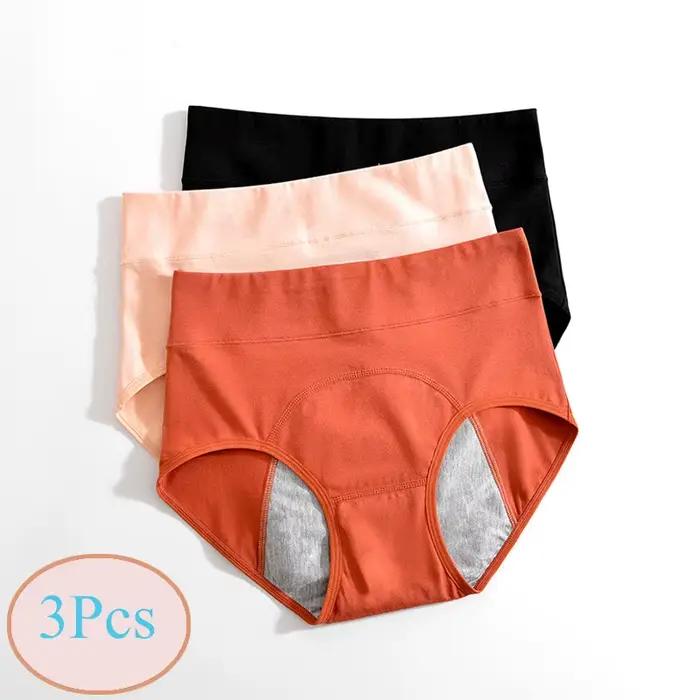 Culotte menstruelle antibactérienne taille haute slip en coton sous-vêtements physiologiques