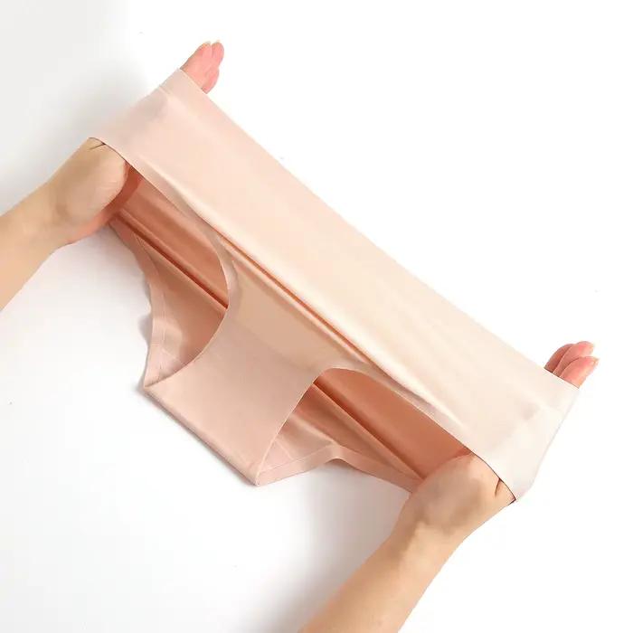 Culotte femme Sexy solide sans couture sous-vêtements féminins taille basse élasticité slips respirants pour dames caleçons doux Lingerie