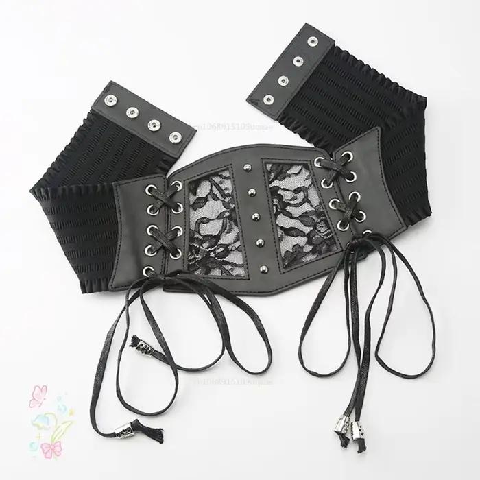Corset Noir Amincissant à Lacets pour Femme