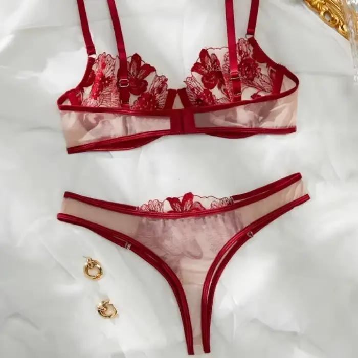 Élégant noir Sexy nuisette à armatures soutien-gorge ensemble de sous-vêtements fête Club nuit femmes Chef ultra-mince