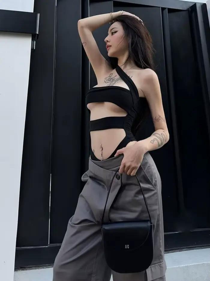 Body à épaule unique, Lingerie Sexy