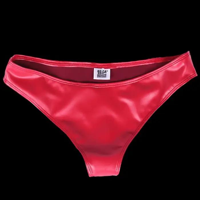 Culotte en cuir à entrejambe en T pour femme