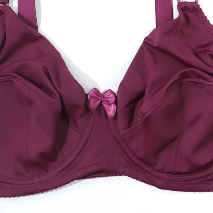 Beauwear-Soutien-gorge uni de grande taille avec fil pour femme