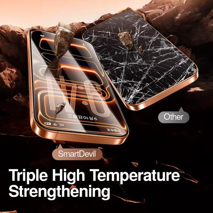 SmartDevil 2/3 pièces Protection d'écran HD pour iPhone 17 Pro Max 17 Air 16 Film en verre trempé anti-traces de doigts pour iPhone 16 Pro 15