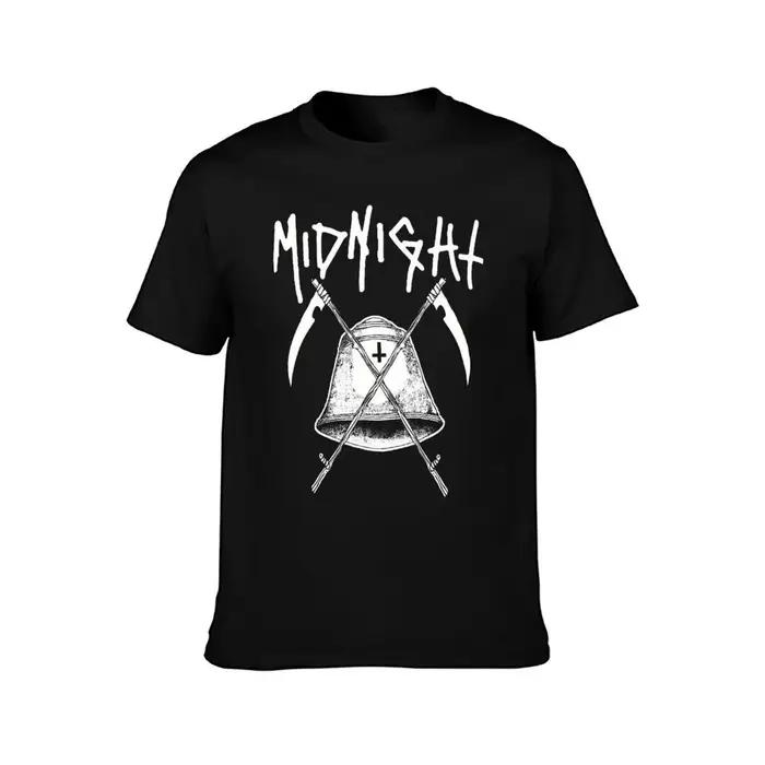 T-shirt avec logo Midnight Band pour homme, en coton épais, T-shirt graphique
