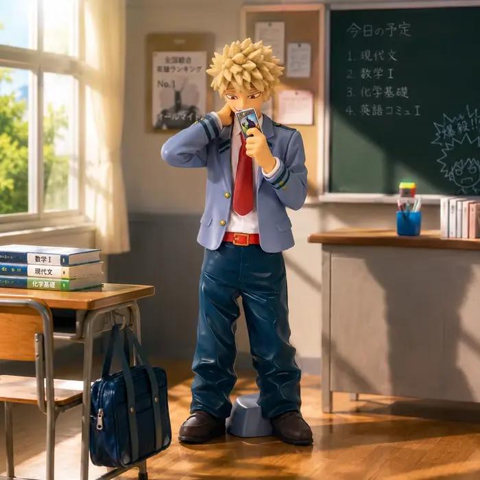 Katsuki Bakugo, Mon Héro, Figurine d'Anime, Marchandises d'Anime, Cadeau d'Anime pour l'Anniversaire des Amis, Statue de Personnage d'Anime, Ornement de Bureau, Ornement de Bureau PC, Figurine de Coll