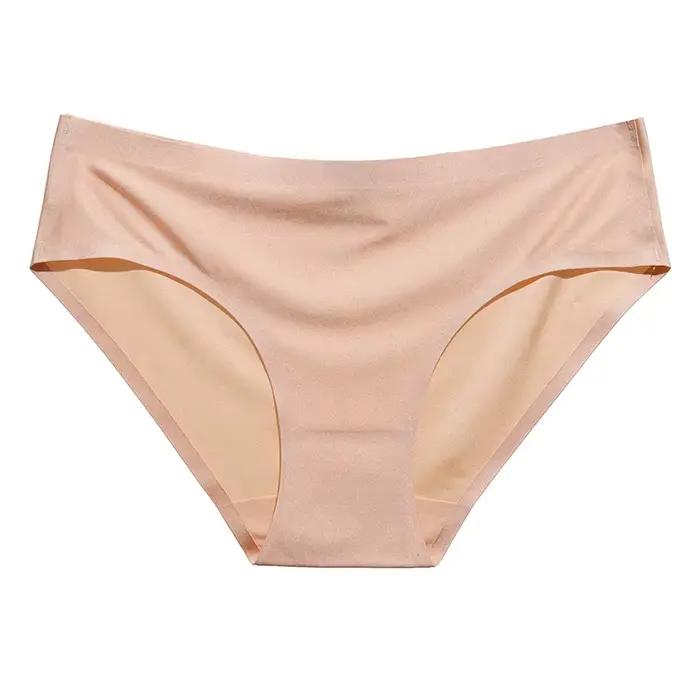 Culotte femme Sexy solide sans couture sous-vêtements féminins taille basse élasticité slips respirants pour dames caleçons doux Lingerie