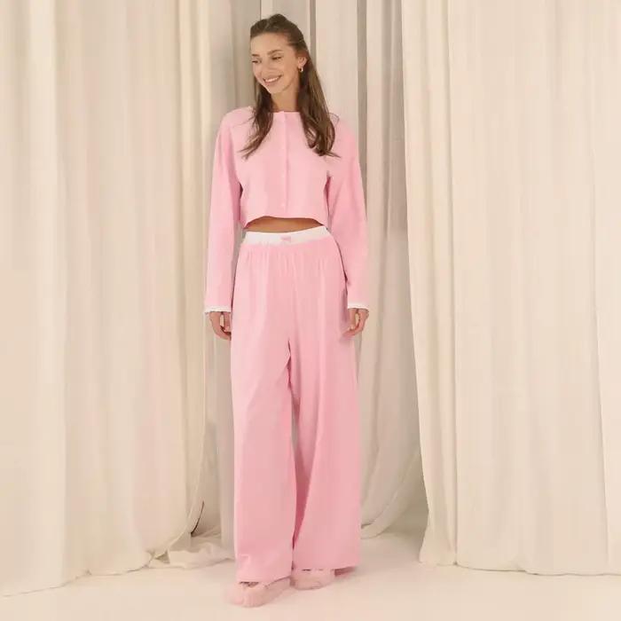 Faux deux pièces à manches longues et pantalon
