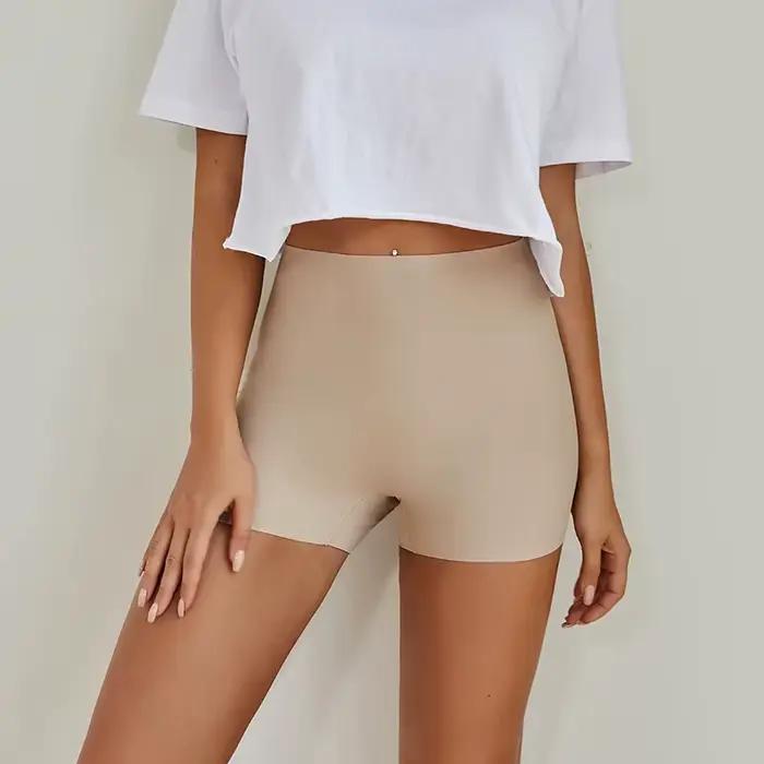 Offre spéciale sans couture glace soie solide Biker Shorts Boxer Leggings courts sport Yoga pantalon sans