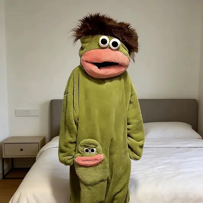 Pyjama Monster-Onesie à grande bouche
