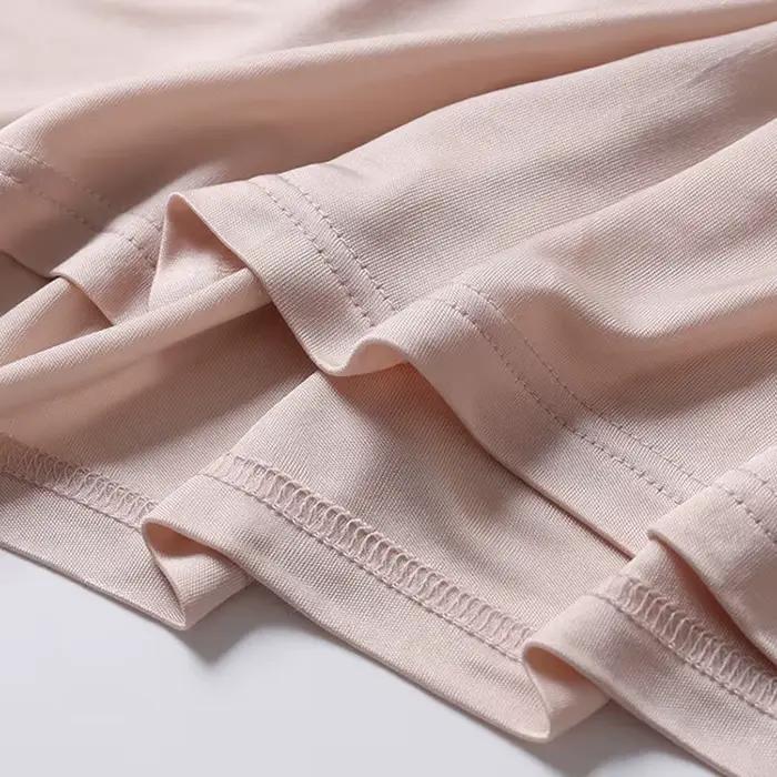 Chemise de nuit en soie élégante col en V aux genoux pour femmes, viscosoie, confort et beauté nocturne occasions spéciales
