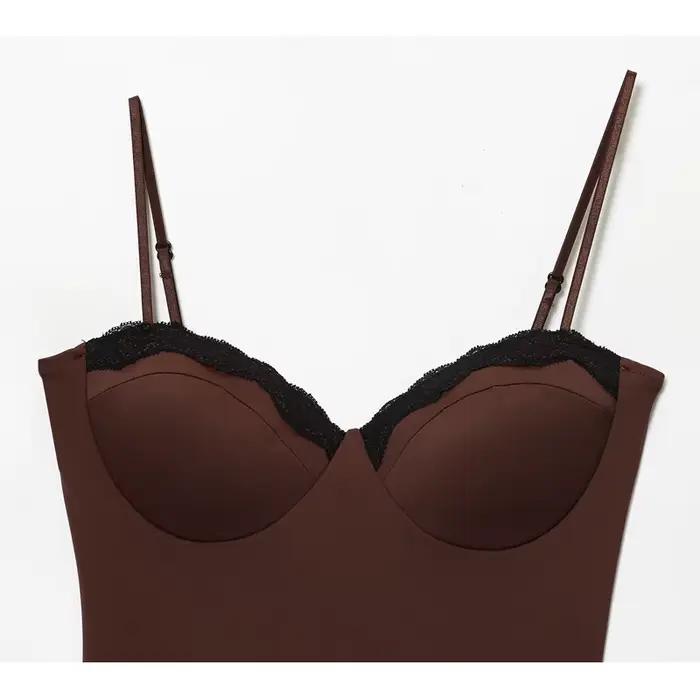 MUJER dentelle haut Corset femmes Sexy dos nu