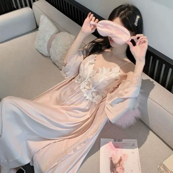 Chemise de nuit camisole romantique française