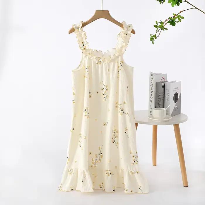 Chemise de nuit en pansement 100% coton pour femme