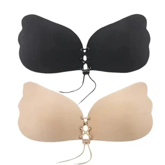 Femmes sans couture auto-adhésif mouche soutien-gorge sans bretelles Push Up
