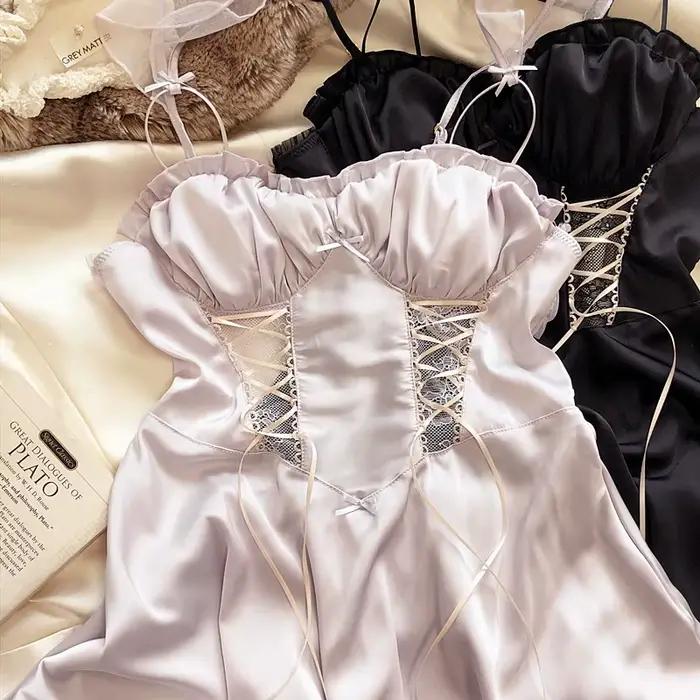 Chemise de nuit française sexy pour femme
