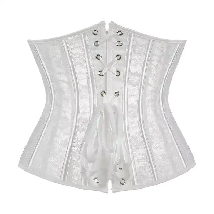 Corset sous le buste en maille transparente pour femme