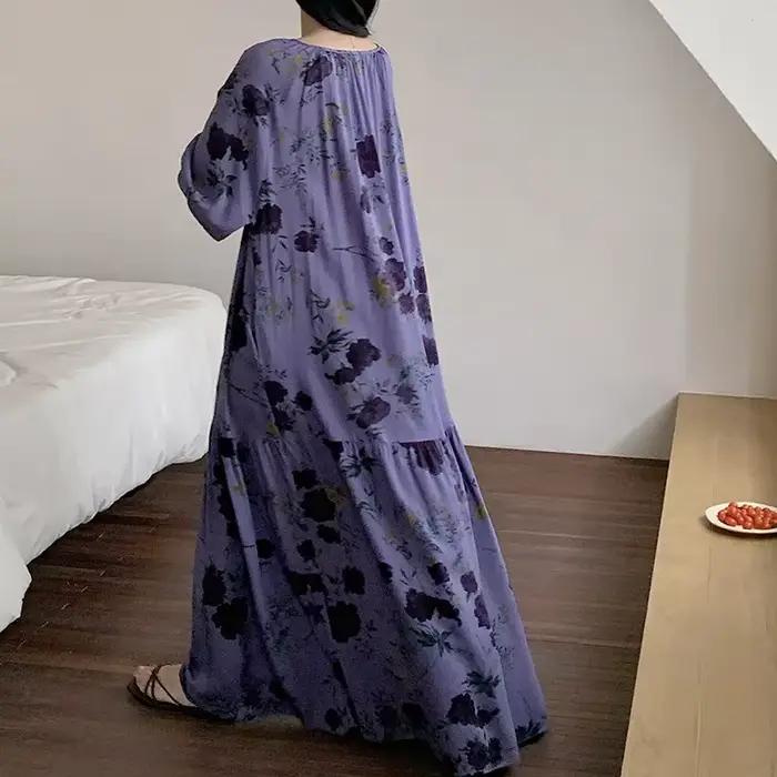 Robe longue violette pour femmes