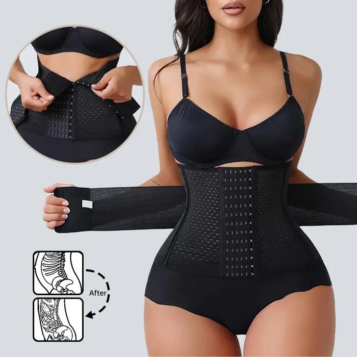 Nouveau Corset Ajustable pour Femmes avec Double Ceinture en Néoprène et Fermeture Éclair