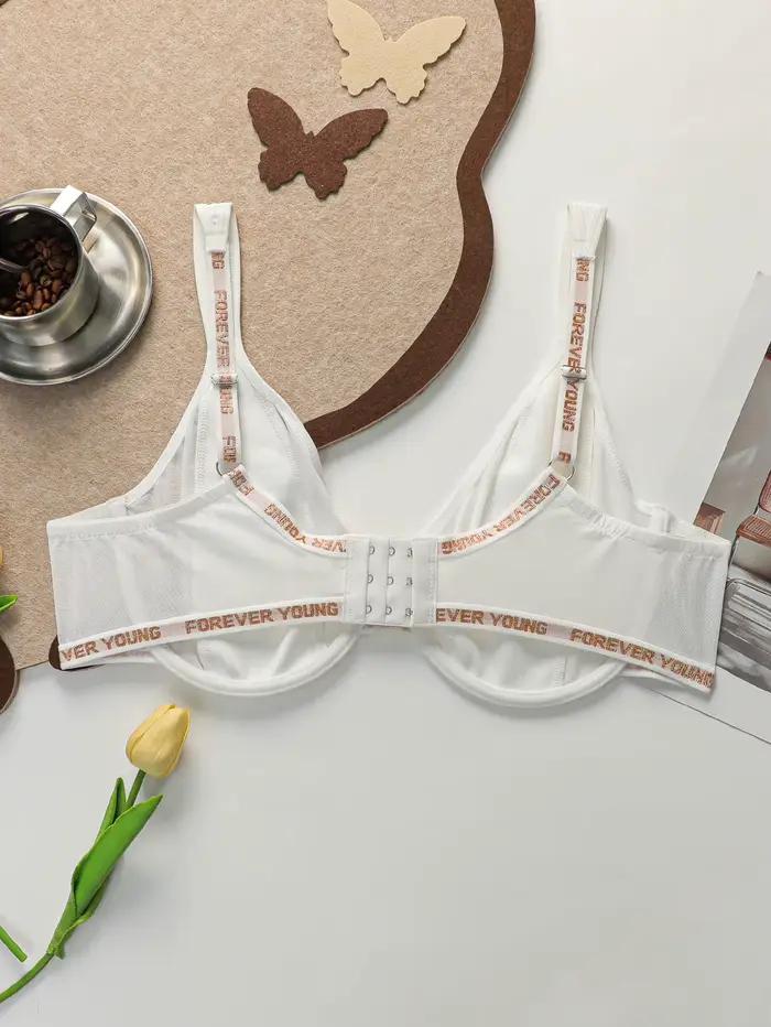 Soutien-gorge blanc grande taille à armatures pour femme