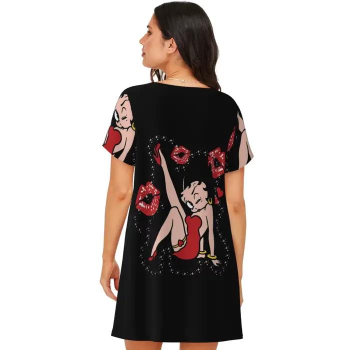 Chemise de nuit personnalisée Mrs Boop Thing Crew Betty et son chien