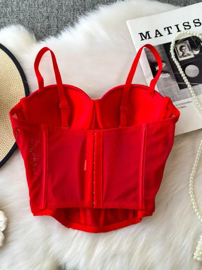 Foamlina-Soutien-Gorge Corset à Paillettes avec Coussretours pour Femme