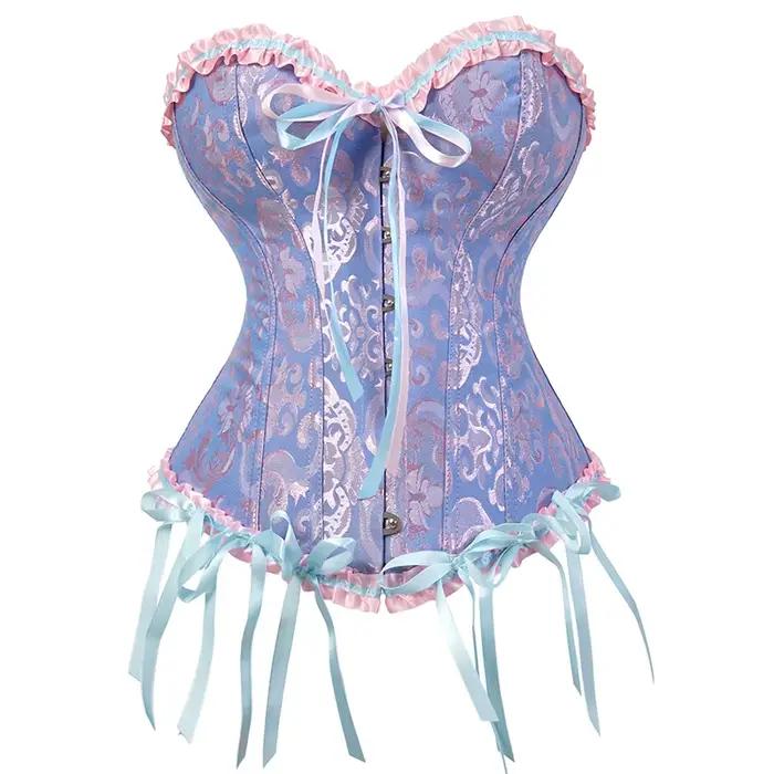 Sexy femmes Bustier à lacets haut Corset désossé taille formateur Lingerie surbuste Corsets corps Shaper