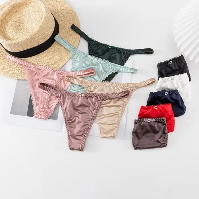 Sous-vêtements à ceinture fine avec nœud pour femmes et filles