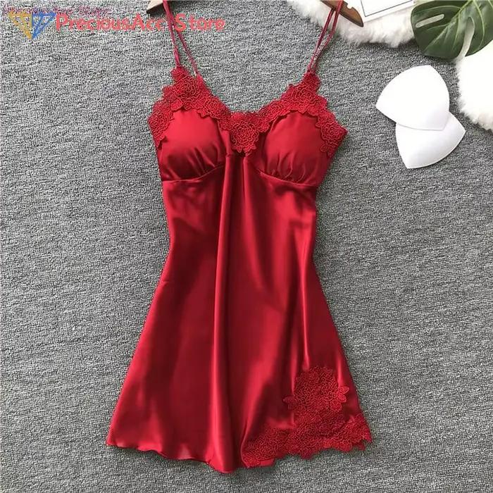 Chemise de nuit sexy en dentelle pour femmes
