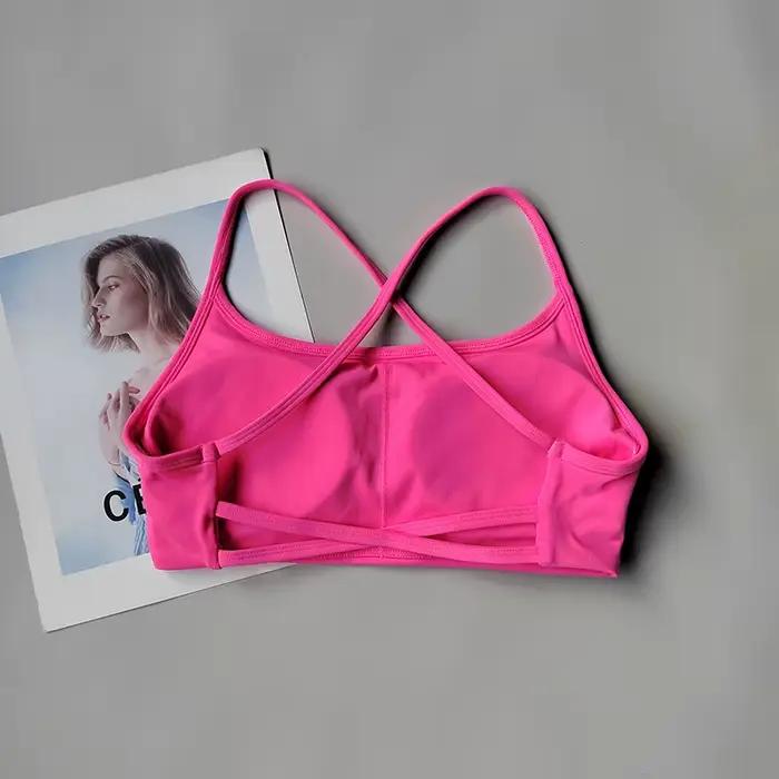 Bretelles croisées soutien-gorge de Yoga bretelles fines beau dos respirant séchage rapide Fitness exercice Lingerie entraînement Pilates soutien-gorge
