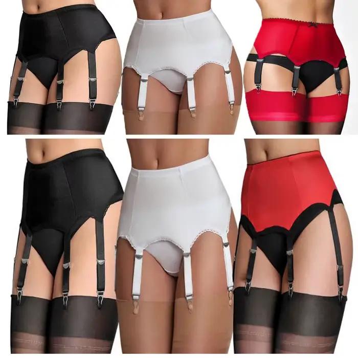 Porte-jarretelles en maille taille haute pour femmes
