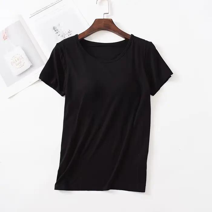 T-Shirt de soutien-gorge intégré pour femmes