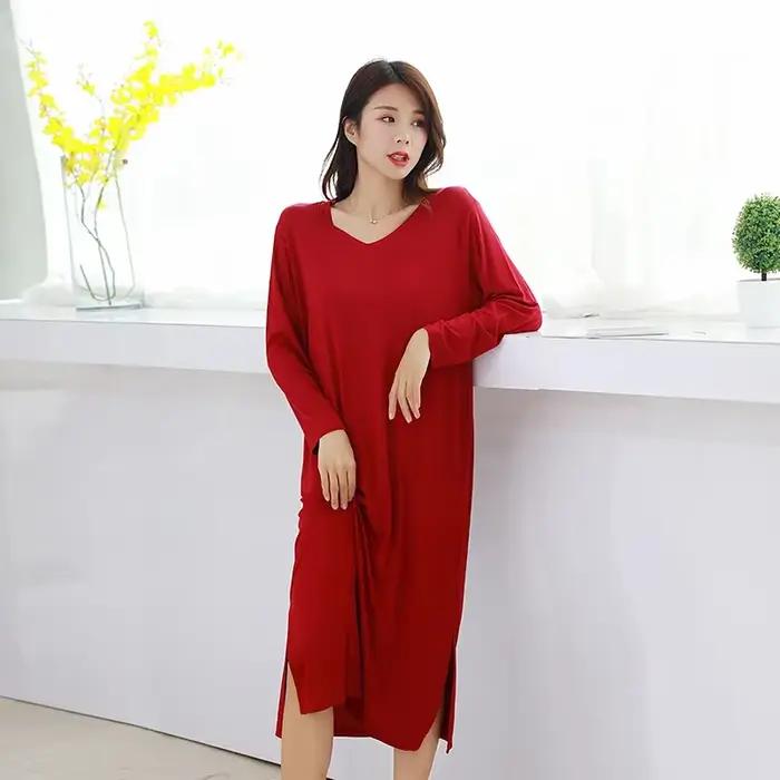 Chemise de Nuit à Manches sulfpour Femme