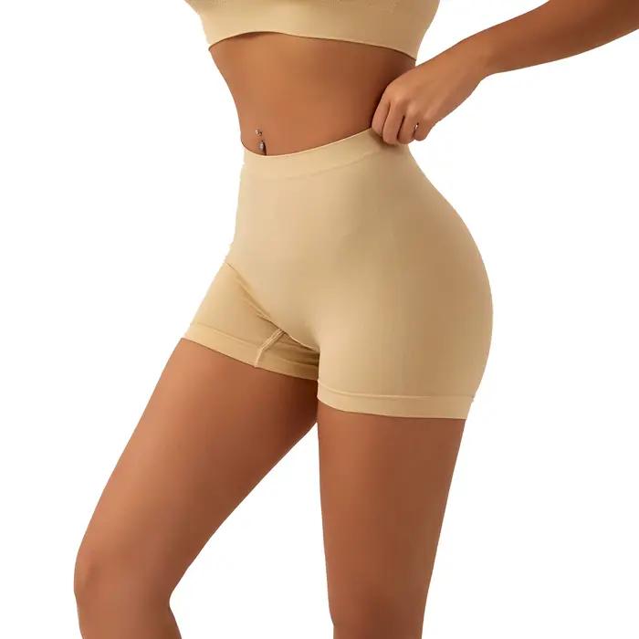 1 pièces culottes sans couture pour femmes pantalons de sport taille basse pour femmes pantalons de sécurité confortables et respirants dames Shorts de couleur unie