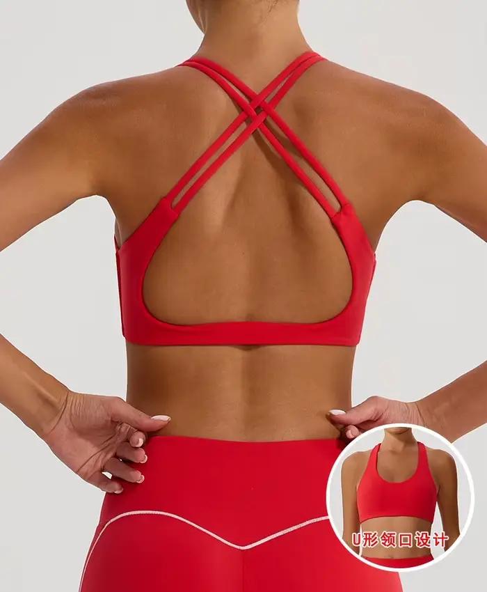 Soutien-gorge de sport Sexy à dos croisé pour femmes