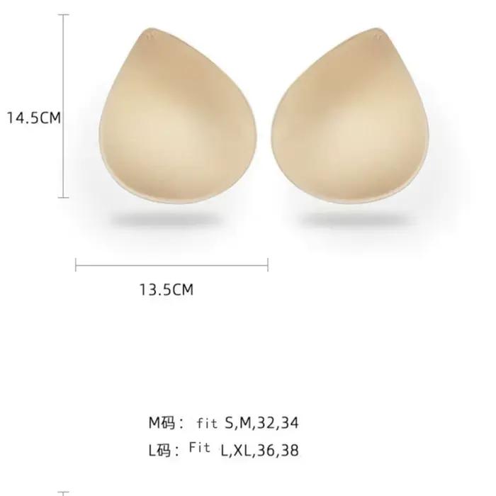 2 coussinets de soutien-gorge push-up épais en latex