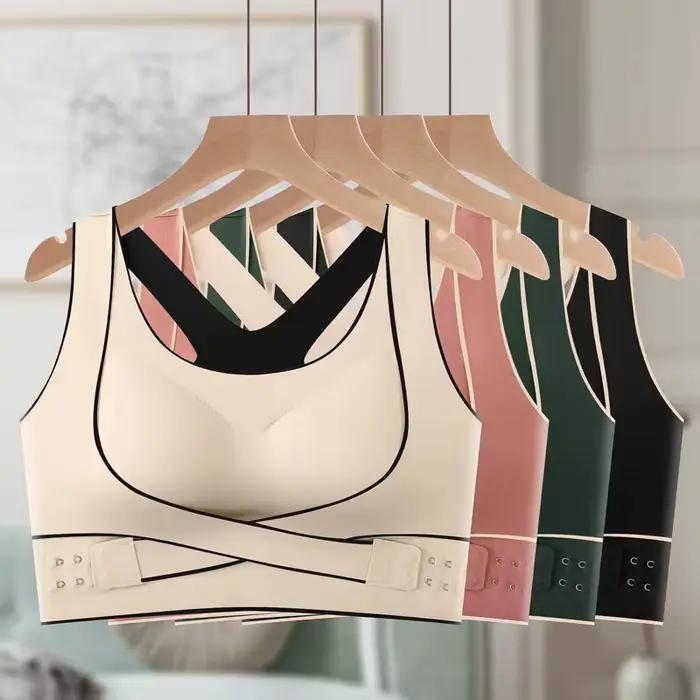 Soutien-gorge gilet à boucle avant croisée