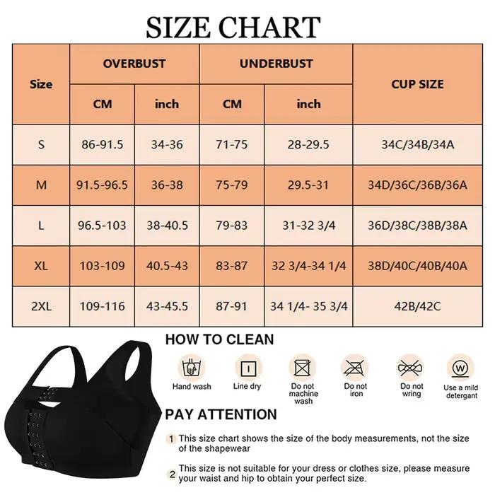 Soutien-gorge sans fil à fermeture avant pour femme