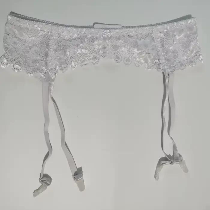 Porte-Jarretelles Réglable en Dentelle Florale Rétro pour Femme